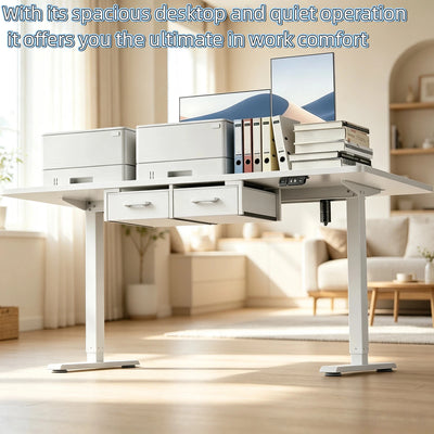 Electric Standing Desk, Height Adjustable Gaming Workstation with Memory, 80kg Load Capacity