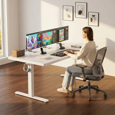 Large Electric Standing Desk 71x30, Brushless Motor, 220lb
