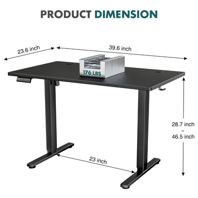 Electric Standing Desk, Height Adjustable 40x24 Inch, Ergonomic Workstation