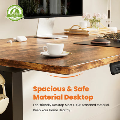 Electric Standing Desk, Height Adjustable Workstation, Ergonomic, 60" Wide