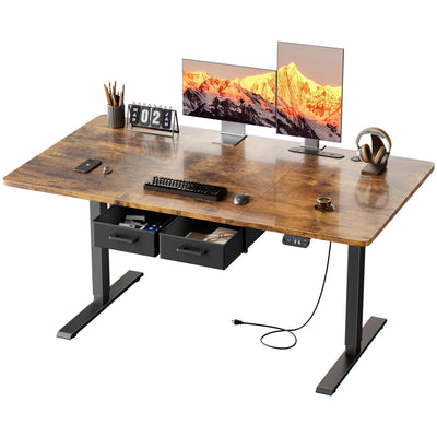 Electric Standing Desk, Height Adjustable Gaming Workstation with Memory, 80kg Load Capacity