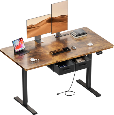 Electric Standing Desk, Height Adjustable Gaming Workstation with Memory, 80kg Load Capacity