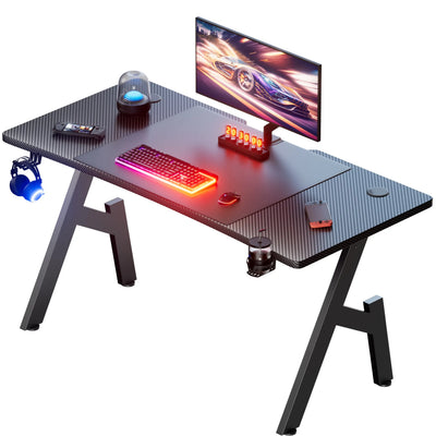 Gaming Desk, A-Shaped Carbon Fiber Office Desk, 80-140cm with Cup Holder