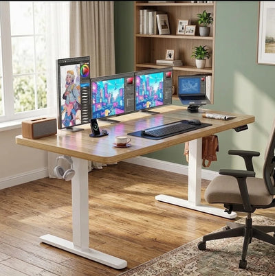Large Electric Standing Desk 71x30, Brushless Motor, 220lb