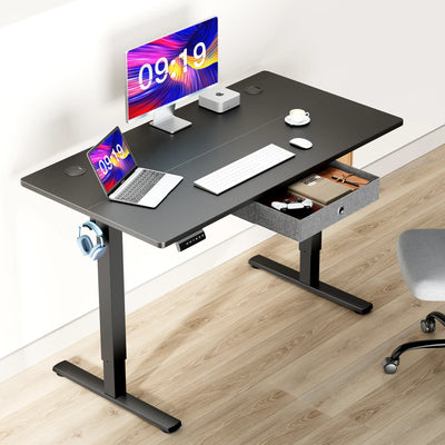 Electric Standing Desk, Height Adjustable 55x24 Inch, Ergonomic Home Office Workstation